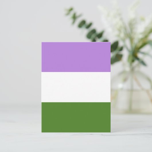 Genderqueer Flag Briefkaart (Staand voorkant)