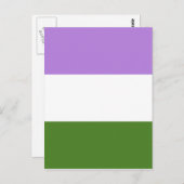 Genderqueer Flag Briefkaart (Voorkant / Achterkant)