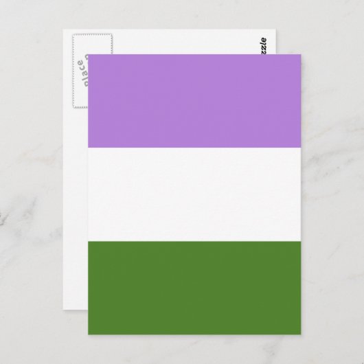 Genderqueer Flag Briefkaart (Voorkant / Achterkant)