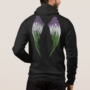 Genderqueer Flag - Halo - Wings Hoodie