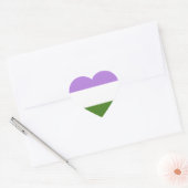 Genderqueer flag hart sticker (Envelop)