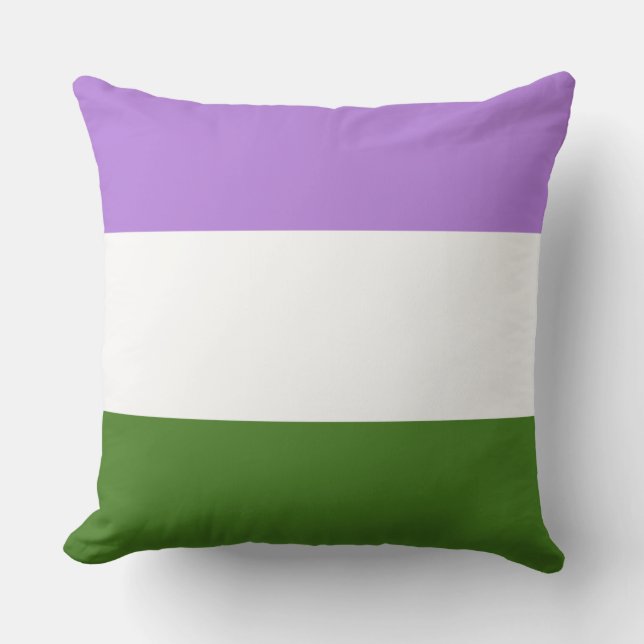 Genderqueer Flag Kussen (Voorkant)