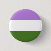 Genderqueer Flag LGBT-Button Ronde Button 3,2 Cm (Voorkant)