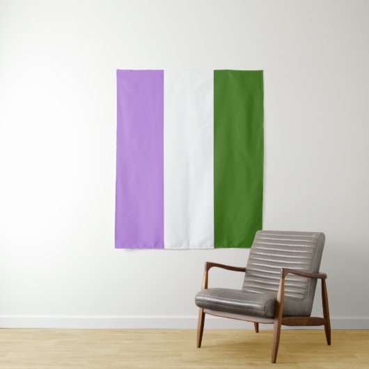 Genderqueer Flag Medium Wandkleed (In situ)