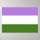 GENDERQUEER FLAG ORIGINAL -.png Poster (Voorkant)