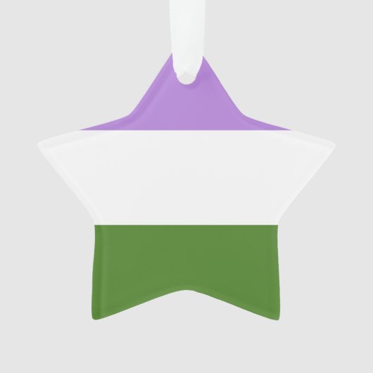 Genderqueer Flag Ornament (voorkant)