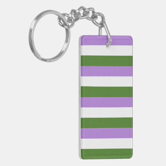 Genderqueer Flag Sleutelhanger (Voorkant Links)