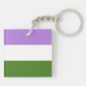 Genderqueer Flag Sleutelhanger (Achterkant)