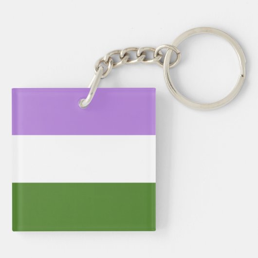 Genderqueer Flag Sleutelhanger (Achterkant)