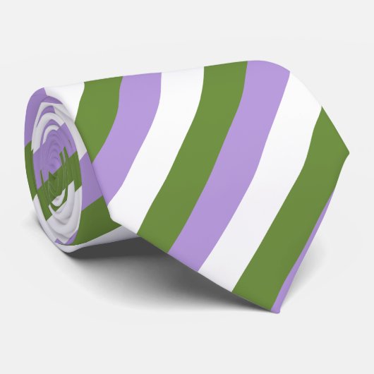 Genderqueer Flag Stropdas (Opgerold)