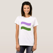GENDERQUEER FLAG WAKING T-SHIRT (Voorkant volledig)