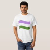 GENDERQUEER FLAG WAKING T-SHIRT (Voorkant volledig)