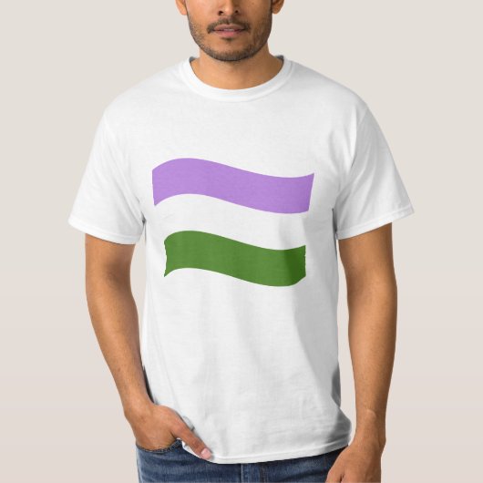 GENDERQUEER FLAG WAKING T-SHIRT (Voorkant)