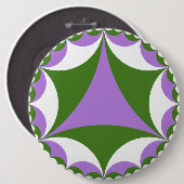 Genderqueer fractal-knop ronde button 6,0 cm (Voorkant /achterkant)