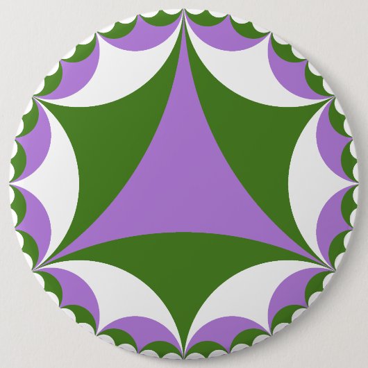 Genderqueer fractal-knop ronde button 6,0 cm (Voorkant)