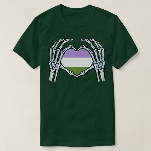 Genderqueer  Gay Skeleton  Nonbinary Gender  T-shirt (Design voorkant)
