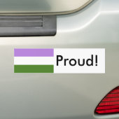 GenderQueer GenderFluid Pride Flag Bumpersticker (Op auto)