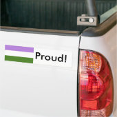 GenderQueer GenderFluid Pride-vlag Bumpersticker (Op Truck)