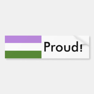 GenderQueer GenderFluid Pride-vlag Bumpersticker