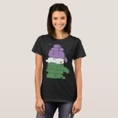 Genderqueer Kitten Gay Pride LGBTQ Queer Flag T-shirt (Voorkant volledig)