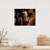 Genderqueer-man in een bar poster (Keuken)