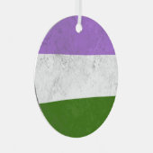 Genderqueer Metalen Ornament (Voorkant Rechts)