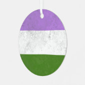 Genderqueer Metalen Ornament (Voorkant links)