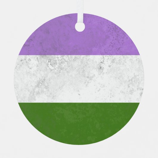 Genderqueer Metalen Ornament (Voorkant)