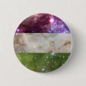 Genderqueer nebula flag pin ronde button 5,7 cm (Voorkant)