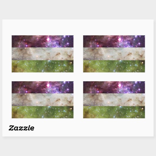Genderqueer nebula flag stickers (Vel)