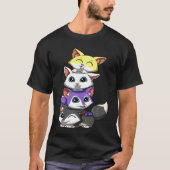 Genderqueer Nonbinary Pride LGBTQ Foxes T-shirt (Voorkant)
