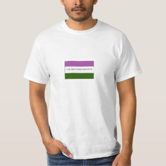 Genderqueer nonbinary vlag Pride Pronounden T-shirt