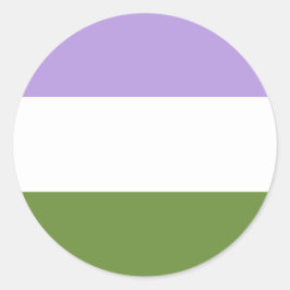 Genderqueer Pride Circle Sticker