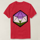 Genderqueer Pride D20 T-shirt (Design voorkant)