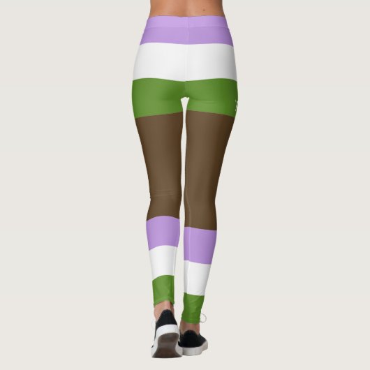 Genderqueer Pride Faux Shorts & Benen Leggings (Achterkant)