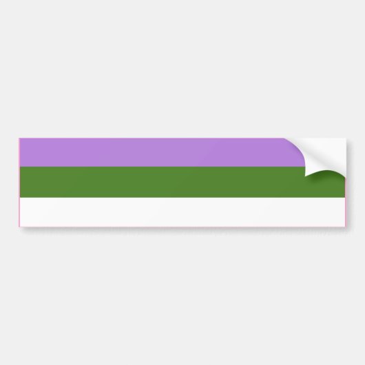 GENDERQUEER PRIDE FLAG BAR BUMPERSTICKER (Voorkant)