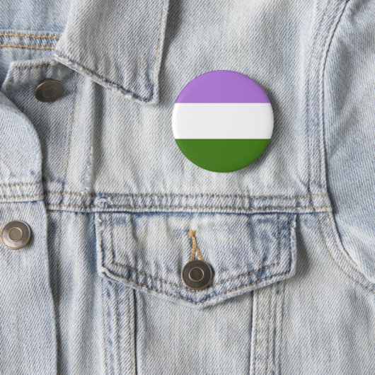 Genderqueer Pride Flag Button (In situ)