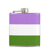 Genderqueer Pride flag Flask Heupfles (Voorkant)