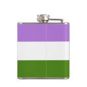 Genderqueer Pride flag Flask Heupfles (Achterkant)