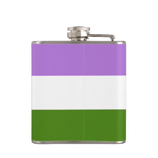 Genderqueer Pride flag Flask Heupfles (Achterkant)