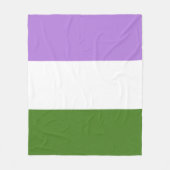 Genderqueer Pride Flag Fleece Deken (Voorkant)