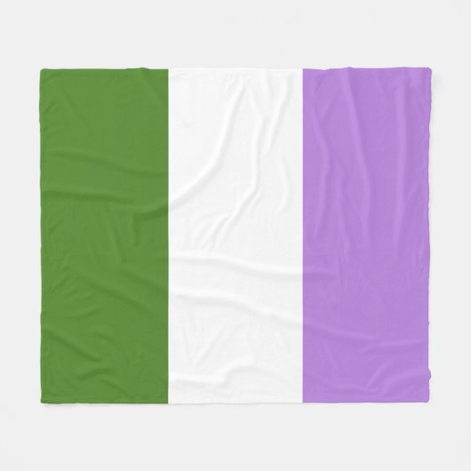 Genderqueer Pride Flag Fleece Deken (Voorkant (Horizontaal))
