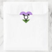 Genderqueer Pride Flag Hart Sticker (Tas)