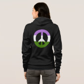 Genderqueer Pride flag Hoodie (Achterkant volledig)