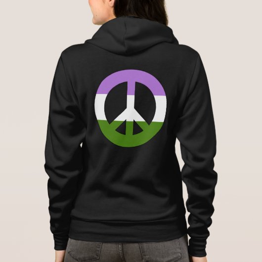 Genderqueer Pride flag Hoodie (Achterkant)