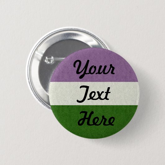 Genderqueer Pride Flag Kleur Achtergrond Ronde Button 5,7 Cm (Voorkant /achterkant)