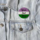 Genderqueer Pride Flag Kleur Achtergrond Ronde Button 5,7 Cm (In situ)