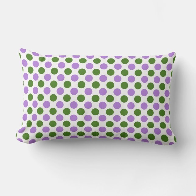 Genderqueer Pride Flag Kleuren Polkadots Kussen (Voorkant)