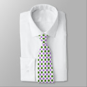 Genderqueer Pride Flag Kleuren Polkadots Stropdas (Gebonden)