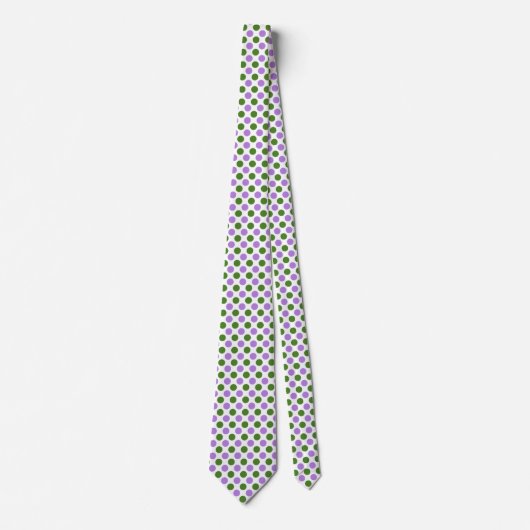 Genderqueer Pride Flag Kleuren Polkadots Stropdas (Voorkant)